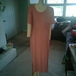 Umgee Washed Maxi Tee Dress